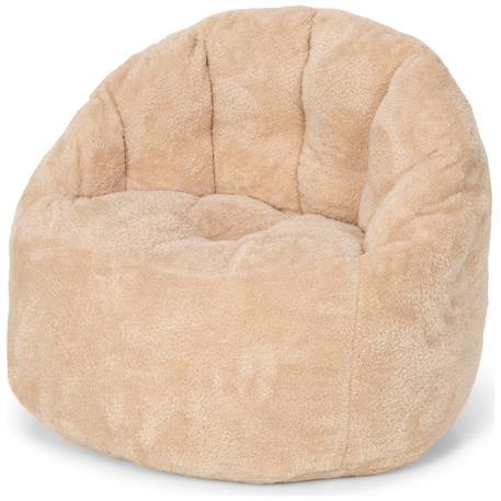 Pouf bouclette soft beige Beige 1 - vertbaudet enfant 