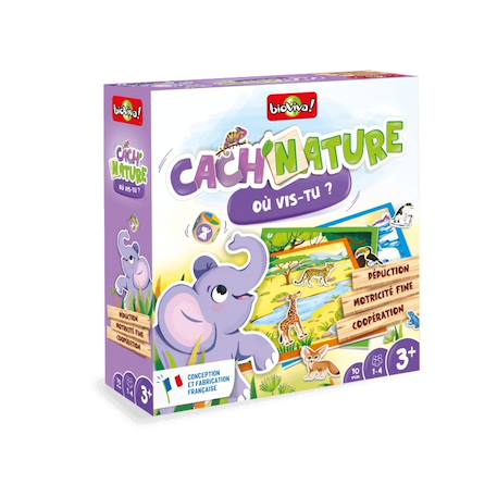 Jeu de cartes - cach'nature - fabriqué en france MULTICOLORE 1 - vertbaudet enfant 