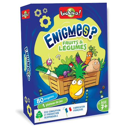 Jeu de cartes - enigmes -  fruits et légumes -  fabriqué en france MULTICOLORE 1 - vertbaudet enfant 