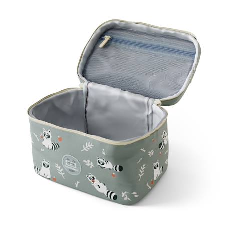 Sac repas isotherme 5l frosty Bleu wolf+Vert raccoon 9 - vertbaudet enfant 