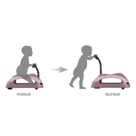 Porteur évolutif walk n' roll 2 en 1 eco pour bébé 6 à 36 mois Rose berry 3 - vertbaudet enfant 