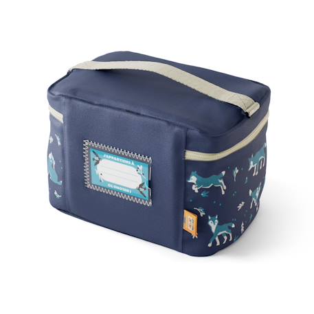 Sac repas isotherme 5l frosty Bleu wolf+Vert raccoon 4 - vertbaudet enfant 