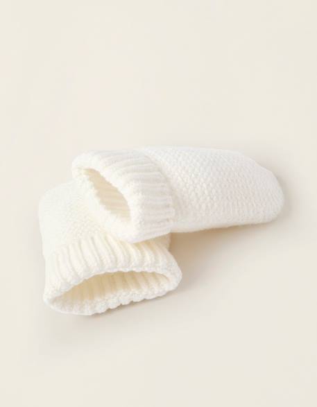 Ensemble bonnet + gants en maille Blanc 3 - vertbaudet enfant 