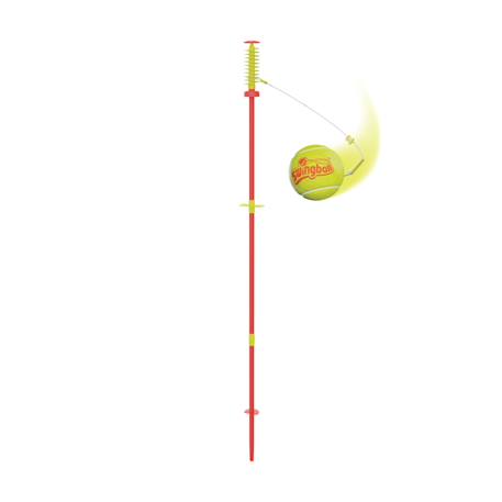 Jeu de balle swingball classic métal Rouge - jaune 3 - vertbaudet enfant 