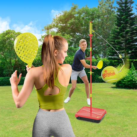 Jeu de balle swingball toutes surfaces classic métal Rouge - jaune 3 - vertbaudet enfant 