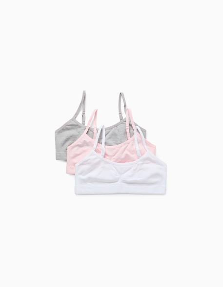 Fille-Sous-vêtement-Pack 3 soutiens-gorge de microfibre