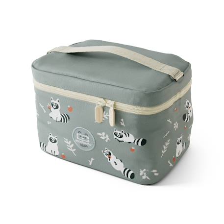 Sac repas isotherme 5l frosty Bleu wolf+Vert raccoon 7 - vertbaudet enfant 