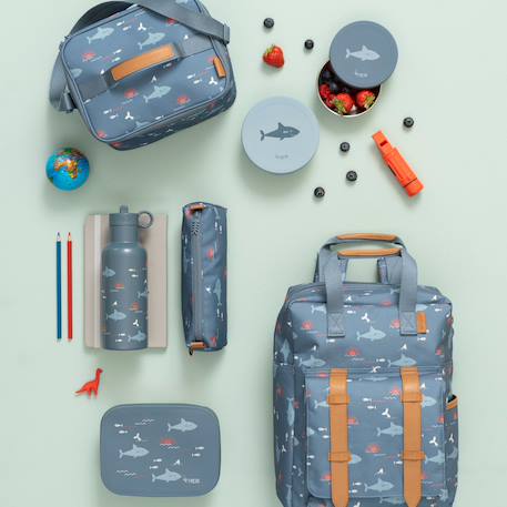 Sac à dos enfant shark Bleu, orange, blanc 5 - vertbaudet enfant 