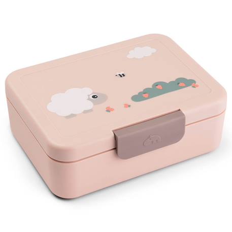 Boîte à goûter avec séparateur tiny farm rose Rose 1 - vertbaudet enfant 