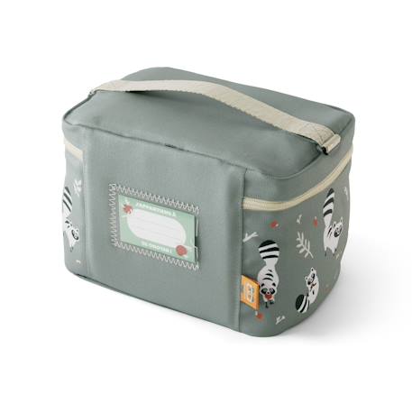 Sac repas isotherme 5l frosty Bleu wolf+Vert raccoon 10 - vertbaudet enfant 