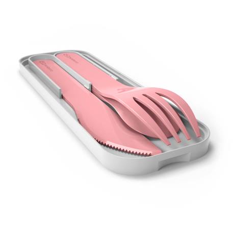 Set de couverts plastique végétal pocket color Bleu infinity+Natural cream+Rose blush+Vert forest 10 - vertbaudet enfant 