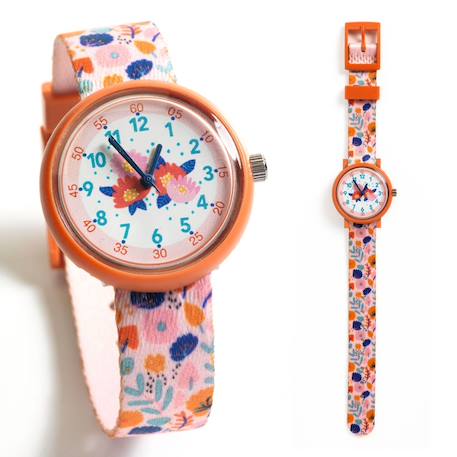 Montre enfant fleurs Orange, rose, bleu 2 - vertbaudet enfant 