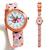 Montre enfant fleurs Orange, rose, bleu 2 - vertbaudet enfant 
