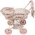 Landau pour poupée somerset Blanc, rose, marron 3 - vertbaudet enfant 
