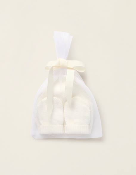 Ensemble bonnet + gants en maille Blanc 4 - vertbaudet enfant 