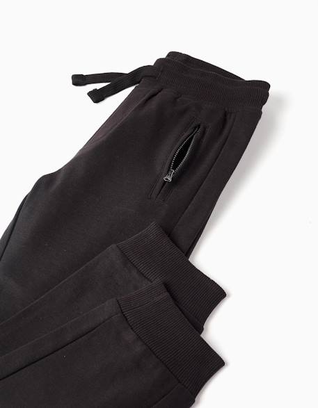 Pantalon jogpant avec poches scellées Bleu foncé+Gris clair+Noir 11 - vertbaudet enfant 