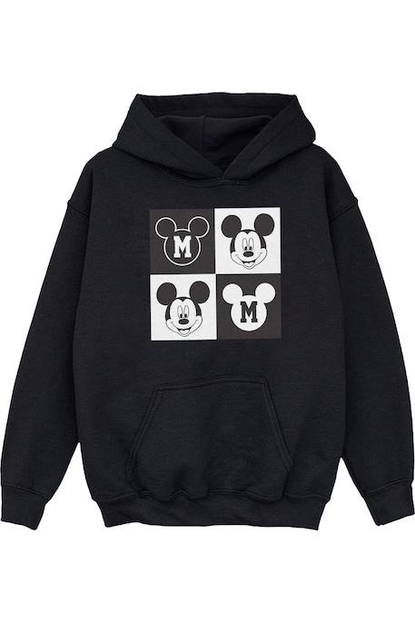 Sweat à capuche coton disney Noir 1 - vertbaudet enfant 