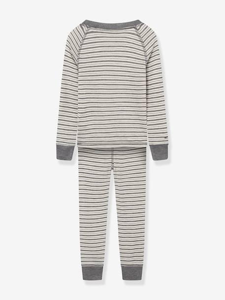 T-shirt & leggings MATBELA Enfants MINI A TURE rayé gris+rayé violet 2 - vertbaudet enfant 