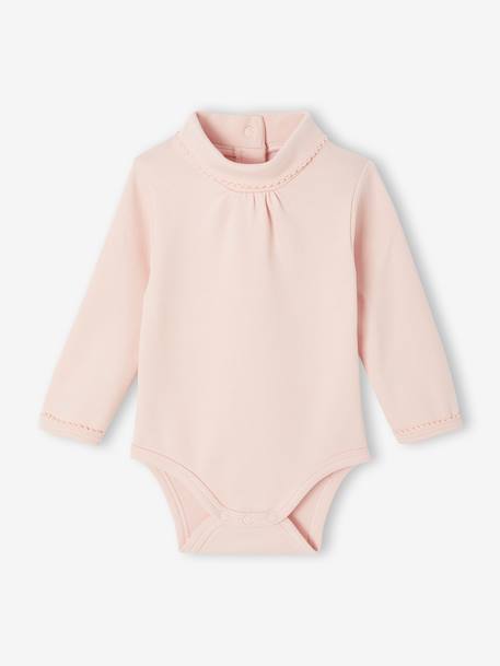 Lot de 2 bodies naissance col roulé manches longues rose pâle 3 - vertbaudet enfant 