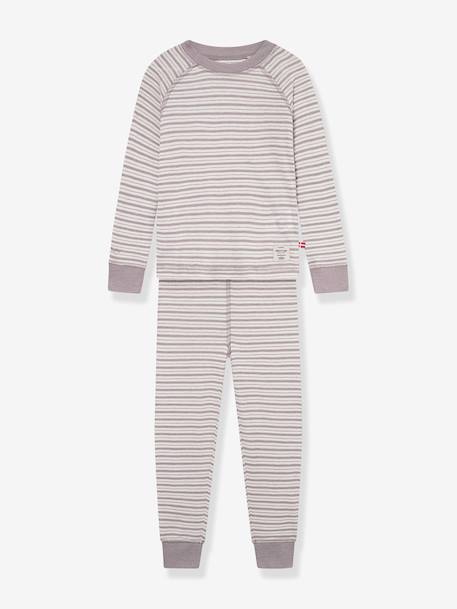 T-shirt & leggings MATBELA Enfants MINI A TURE rayé gris+rayé violet 3 - vertbaudet enfant 