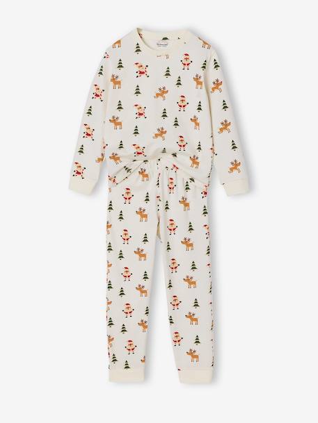 Pyjama Noël tout imprimé garçon écru 1 - vertbaudet enfant 
