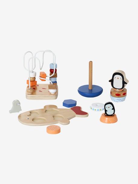 Coffret 3 jeux d'éveil BANQUISE en bois FSC® blanc 2 - vertbaudet enfant 