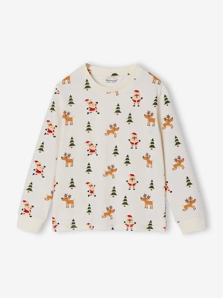 Pyjama Noël tout imprimé garçon écru 2 - vertbaudet enfant 