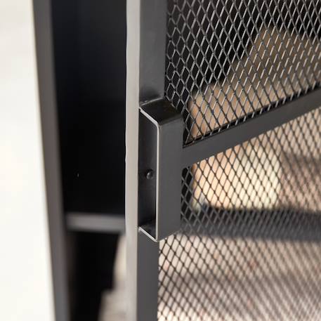 Armoire grillagée enfant en métal noir 175 alma Noir 4 - vertbaudet enfant 