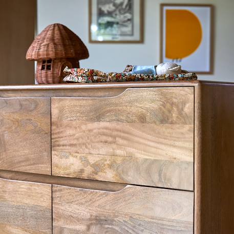 Commode enfant en bois de manguier massif gabrielle Marron 6 - vertbaudet enfant 