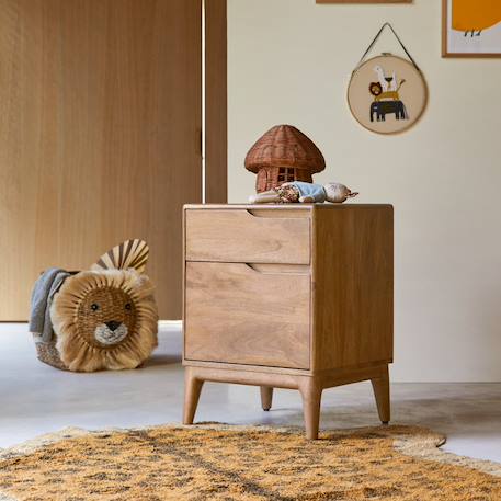 Chevet enfant en bois de manguier massif gabrielle Marron 1 - vertbaudet enfant 