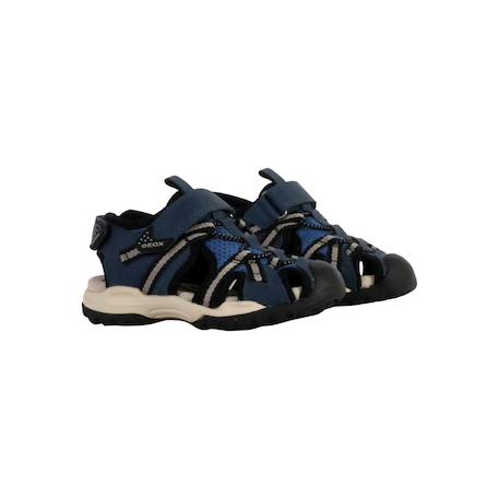 Sandales en cuir à scratch Denim   noir+Denim gris+Marine orange+Marron clair   rust 9 - vertbaudet enfant 
