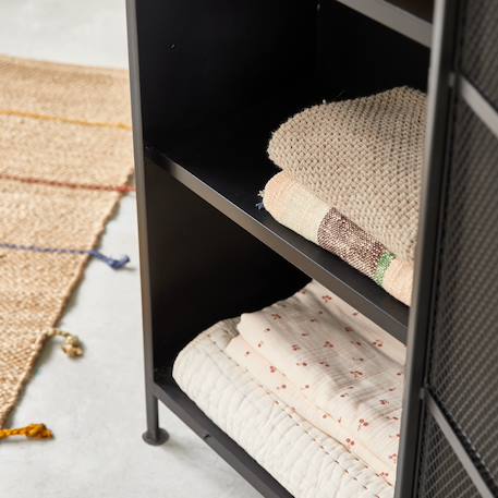 Armoire grillagée enfant en métal noir 175 alma Noir 3 - vertbaudet enfant 