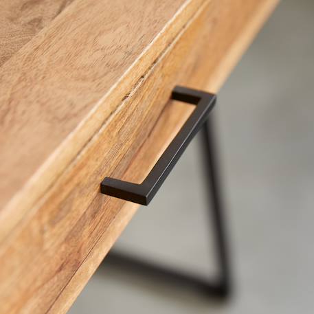 Bureau enfant en bois de manguier massif et métal 114 hedda Marron 6 - vertbaudet enfant 