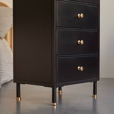 Chiffonnier en métal peint 5 tiroirs anika Noir 6 - vertbaudet enfant 