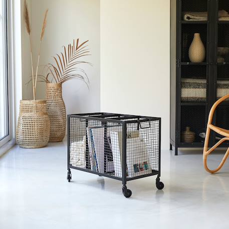 Casier à jouets enfant en métal industriel Noir 2 - vertbaudet enfant 