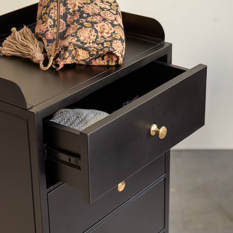 Chiffonnier en métal peint 5 tiroirs anika Noir 3 - vertbaudet enfant 