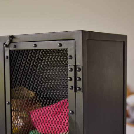 Armoire enfant en métal noir 175 cleo Noir 6 - vertbaudet enfant 