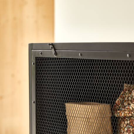 Armoire grillagée enfant en métal noir 175 alma Noir 5 - vertbaudet enfant 