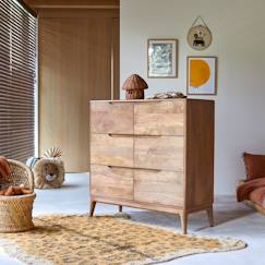 Puériculture-Tables à langer-Commode enfant en bois de manguier massif gabrielle