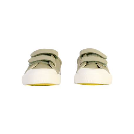Baskets basses  à scratch Beige+Kaki 11 - vertbaudet enfant 