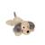 Peluche - peluche chien allongé douceur crème oreilles grises - 50 cm Beige 1 - vertbaudet enfant 