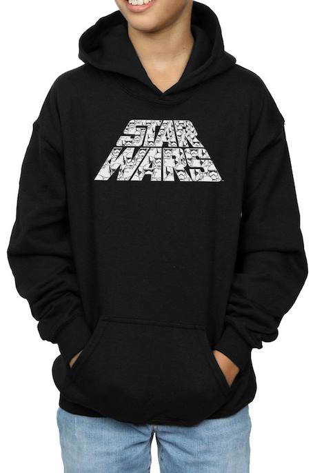 Sweat à capuche coton star wars trooper Noir 3 - vertbaudet enfant 