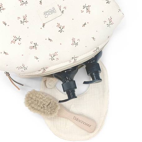 Trousse de toilette sophie roseberry canvas Ecru, vert, rose 2 - vertbaudet enfant 