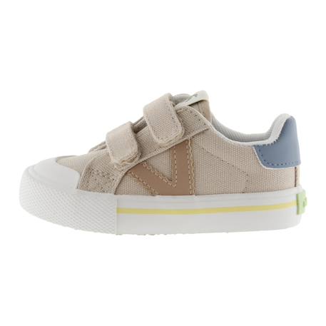 Baskets basses  à scratch Beige+Kaki 2 - vertbaudet enfant 