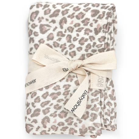 Lot de 3 langes soft print (70 x 70 cm) Blanc, gris, rose 3 - vertbaudet enfant 