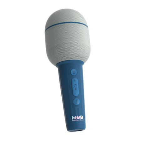 Micro groovy Navy - Micro karaoké bluetooth, effets de voix, mode duo et pochette Bleu navy+Rose 1 - vertbaudet enfant 