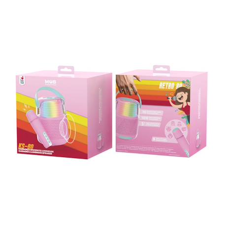 Enceinte bluetooth karaoke avec micro changeur de voix Rose+Vert 5 - vertbaudet enfant 