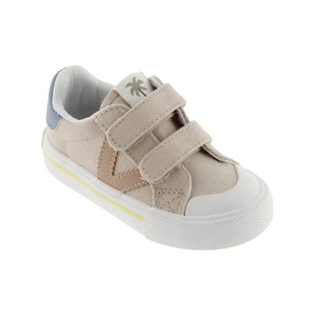 Baskets basses  à scratch Beige+Kaki 4 - vertbaudet enfant 