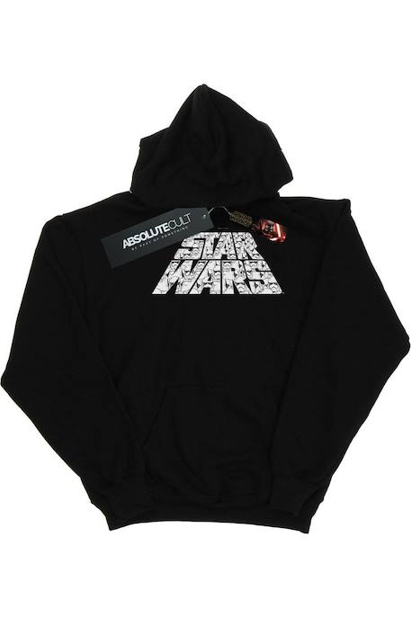 Sweat à capuche coton star wars trooper Noir 1 - vertbaudet enfant 