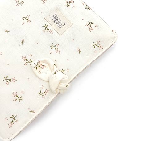 Protège carnet de santé knot roseberry Ecru, vert, rose 2 - vertbaudet enfant 